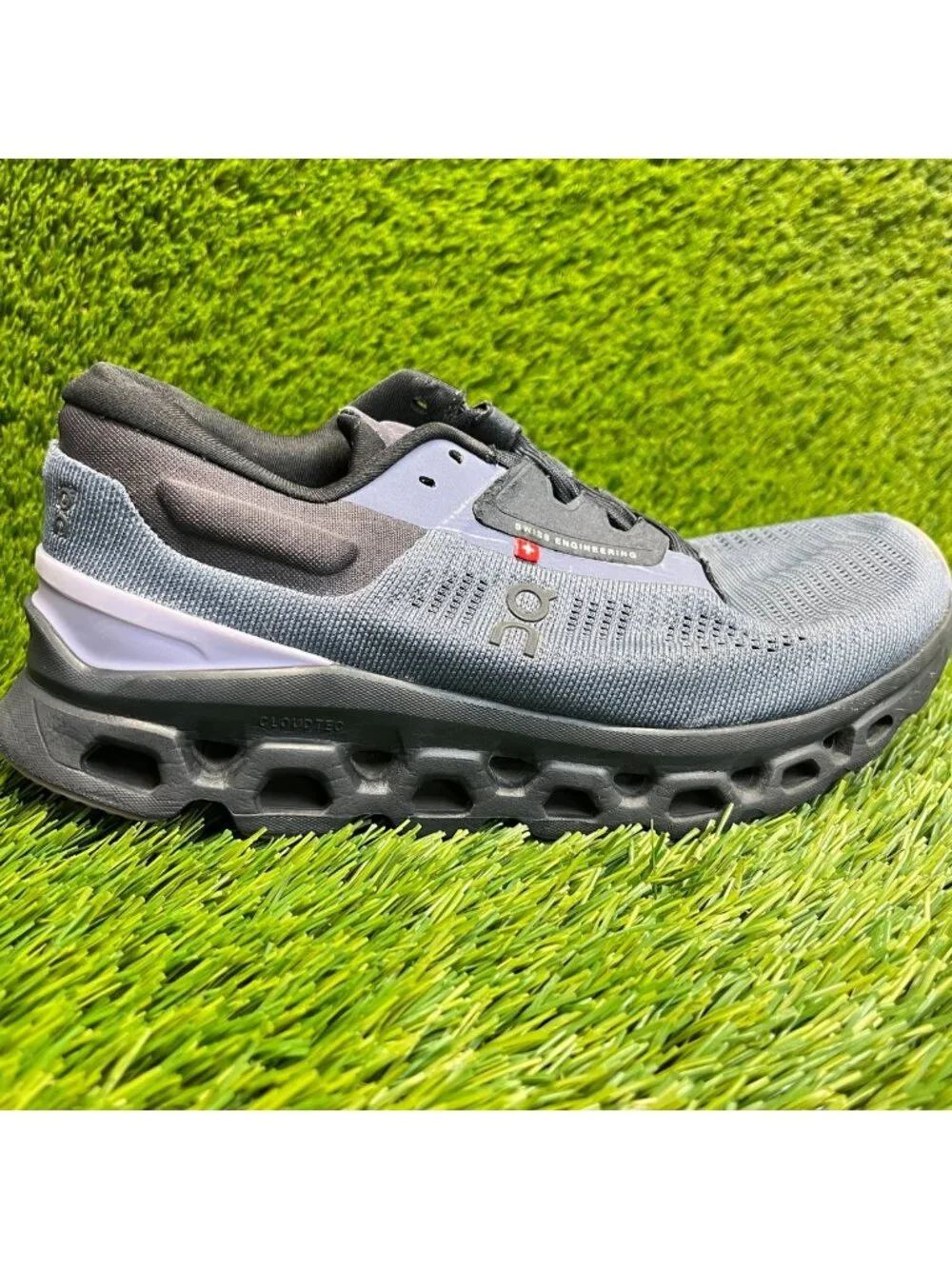 On Cloudstratus 3 Womens Size 7 Blue Black Athletic Running Shoes Sneakers